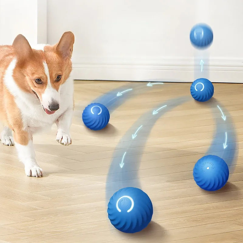 Automatic Moving Dog Toy Ball - Smart USB - Jumping Rotating Interactive Dog Ball