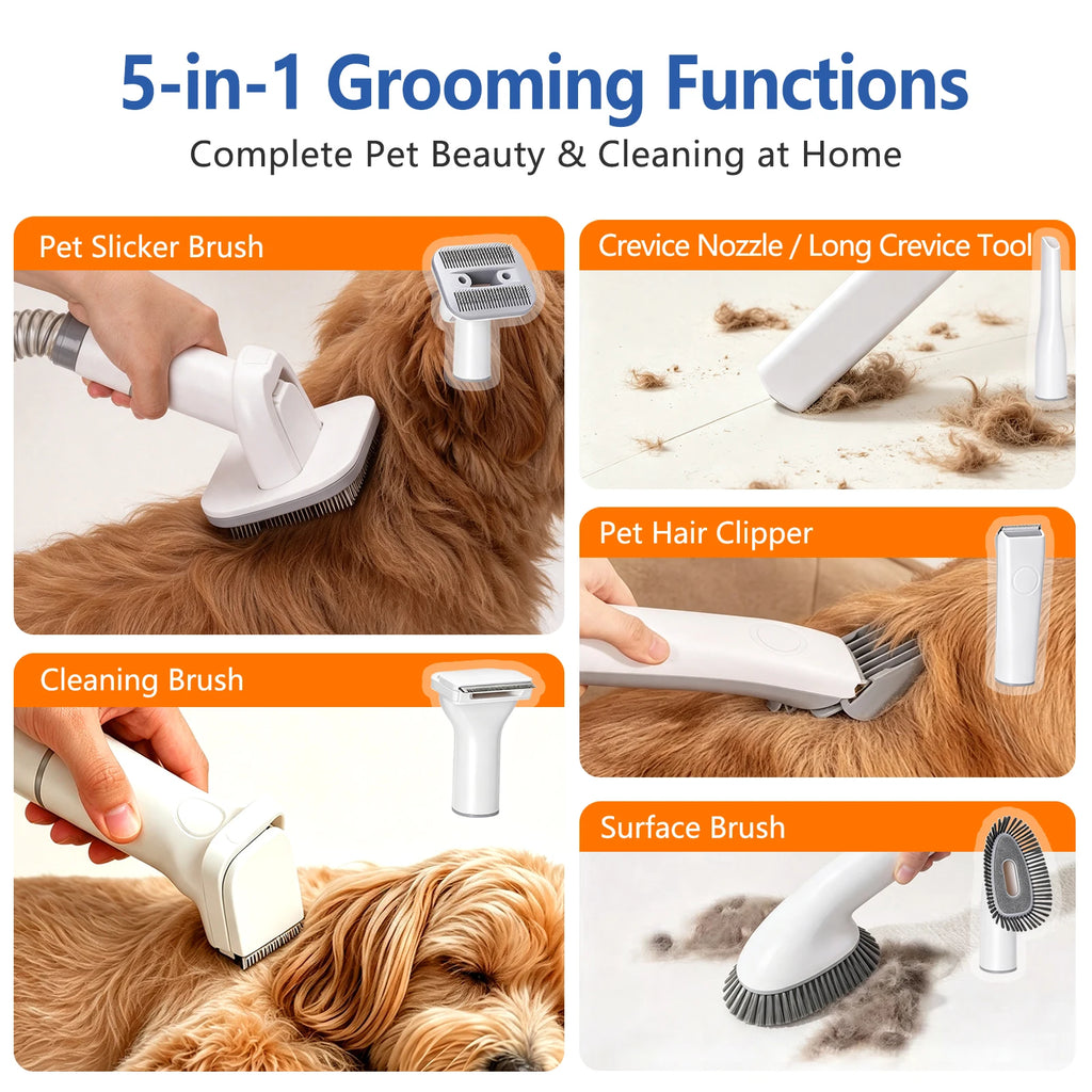 5-in-1 Dog Grooming Vacuum & Pet Grooming Kit