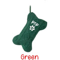 Personalized Dog Bone Christmas Stockings - Knitted Custom Dog Stocking